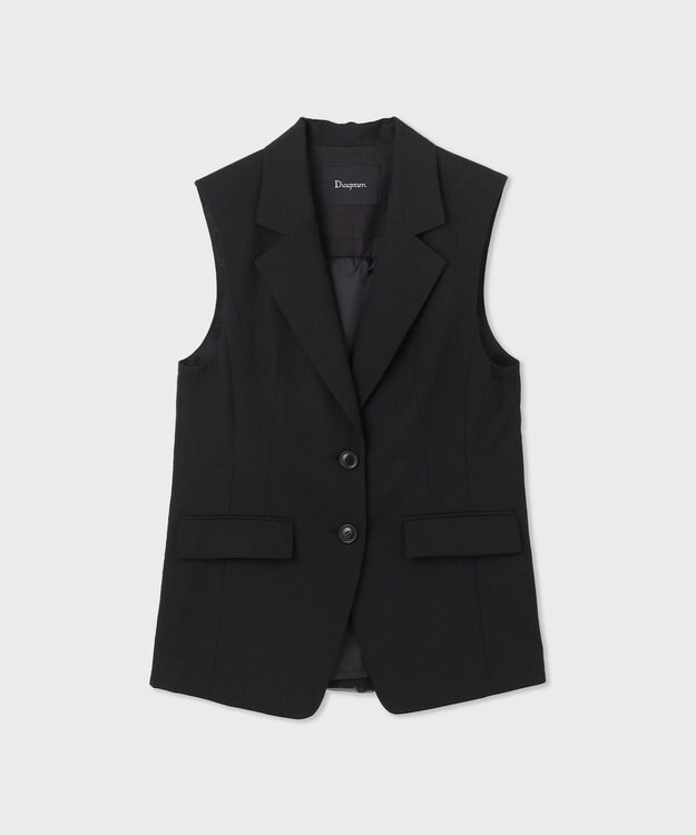 GRACE CONTINENTAL バックチュールジレ ブラック