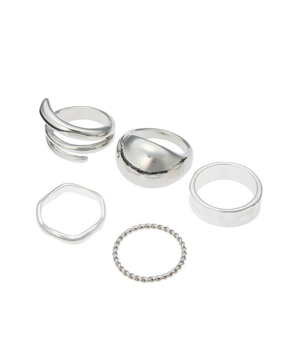 AMERICAN HOLIC ５ＳＥＴメタルリング Silver