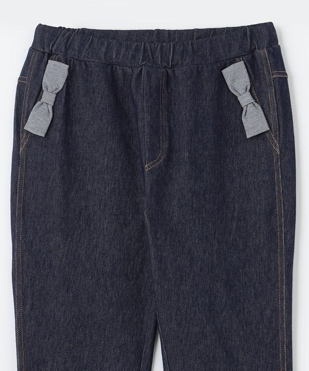 組曲 KIDS 【150-160㎝】デニムニット パンツ ネイビー系