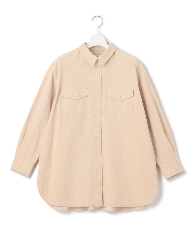J.PRESS YORK STREET 【WOMEN】コーデュロイ ロングブラウス ベージュ系