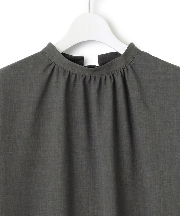 J.PRESS YORK STREET 【WOMEN】バックプリーツワンピース グレー系