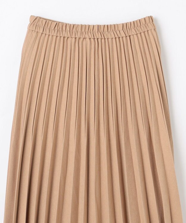 ANY 【新色追加/ウエストゴム】ウーリッシュプリーツスカート キャメル