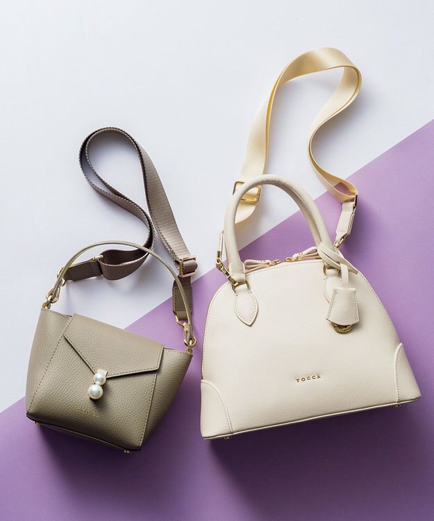 TOCCA 【大人百花掲載】INNOCENCE LEATHER POCHETTE ポシェットバッグ ベージュ系