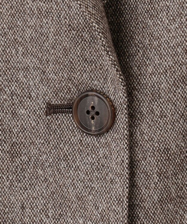 J.PRESS LADIES 【セットアップ対応】ウールストレッチツイード テーラード ジャケット ダークブラウン系