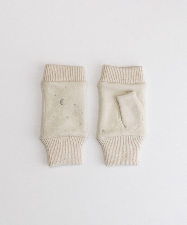 ORuKuBET 夜空刺繍フィンガーレスジャージグローブ(WOMEN) アイボリー