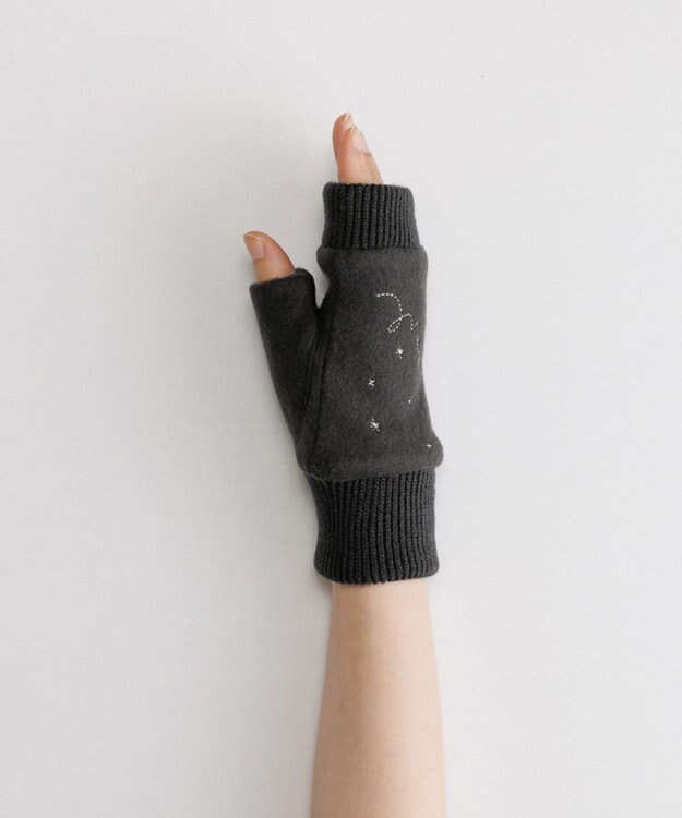 ORuKuBET 夜空刺繍フィンガーレスジャージグローブ(WOMEN) ダークグレー