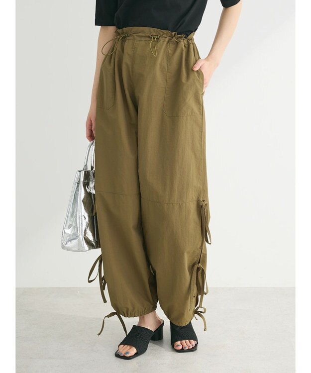 Green Parks ・Ｄｏｕｂｌｅ　Ｆｌａｇｓ　サイドリボンカーゴパンツ Khaki