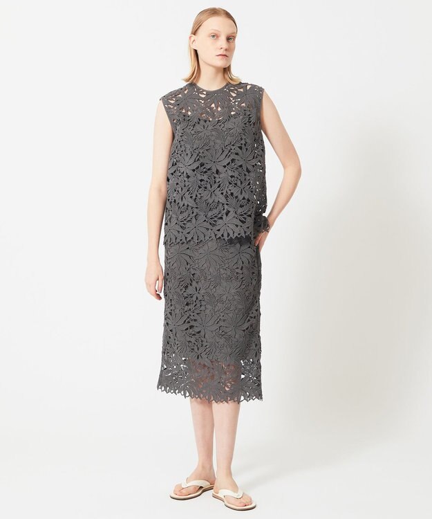 BEIGE， NARCISSUS / レースブラウス Slate