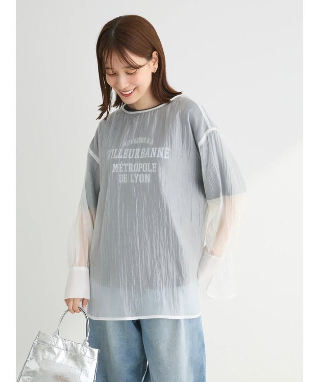 Green Parks ・ＥＬＥＮＣＡＲＥ　ＤＵＥ　２ｗａｙシアーブラウス Off White