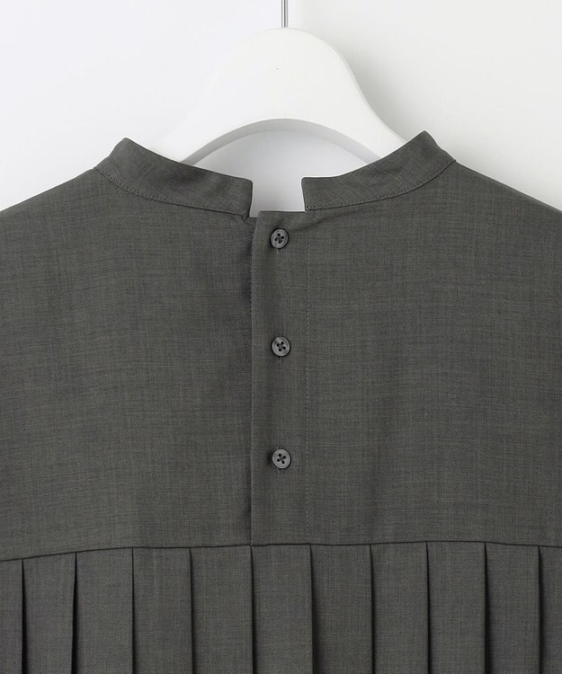 J.PRESS YORK STREET 【WOMEN】バックプリーツワンピース グレー系