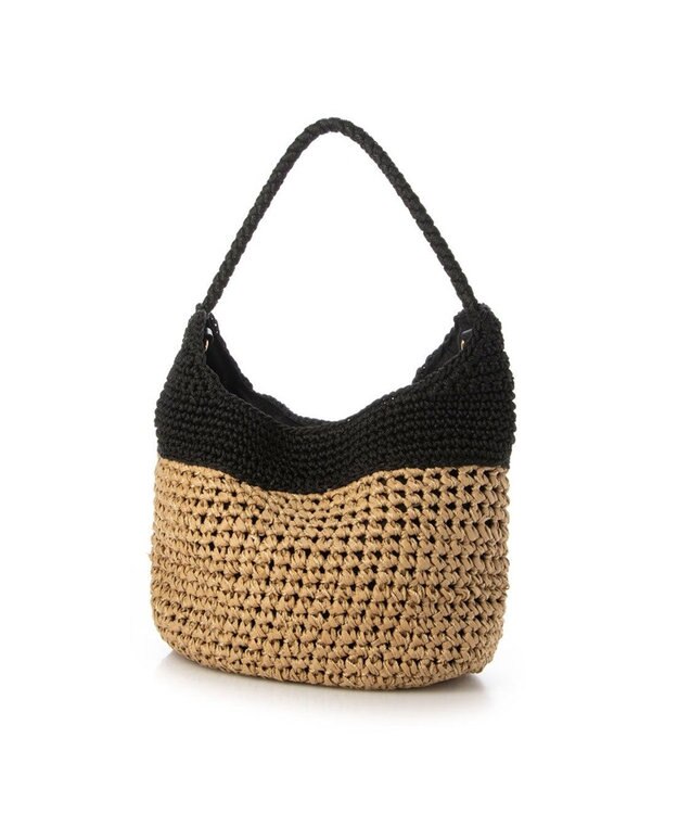 UNBILLION cachecache 切り替え編みワンハンドル2wayミニトート ブラック