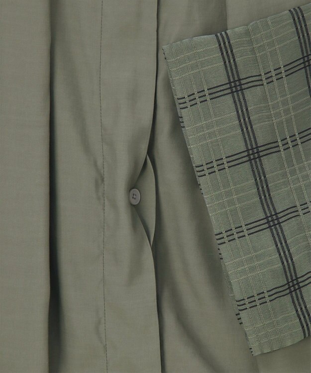 Paul Smith シアー チェック ブラウス カーキ