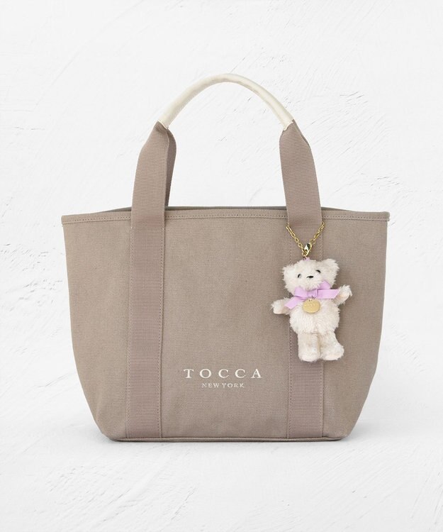 TOCCA 【ぬいぐるみチャーム付き】TOCCA AMICO CANVAS TOTE キャンバストート ベージュ系