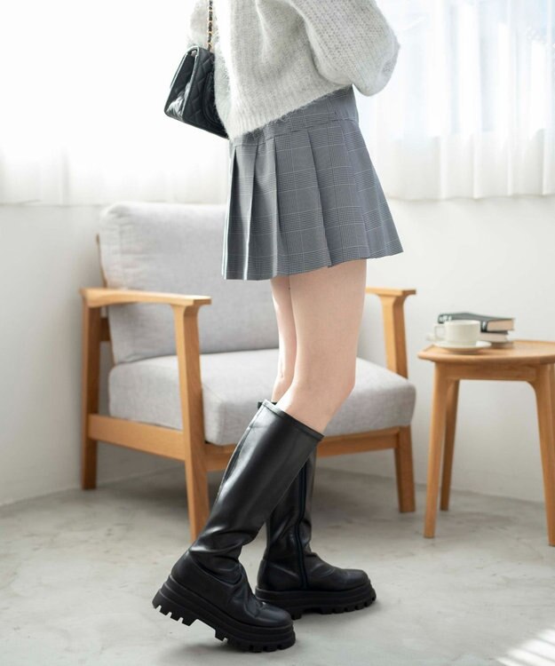 WEGO 【SCHOOLITEM】プリーツスカパン グレーチェック1