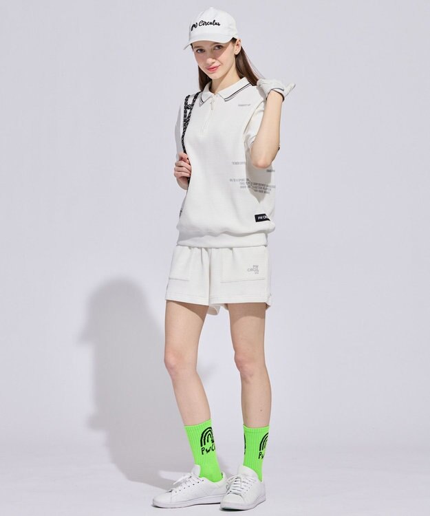 PW CIRCULUS 【WOMEN】ワッフルショーツ 2026年モデル ゴルフウェア レディース ホワイト系