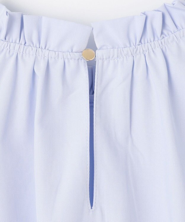 ANY 【手洗い可能/抗菌防臭/UVカット/速乾】フリルモックブラウス ライトブルー