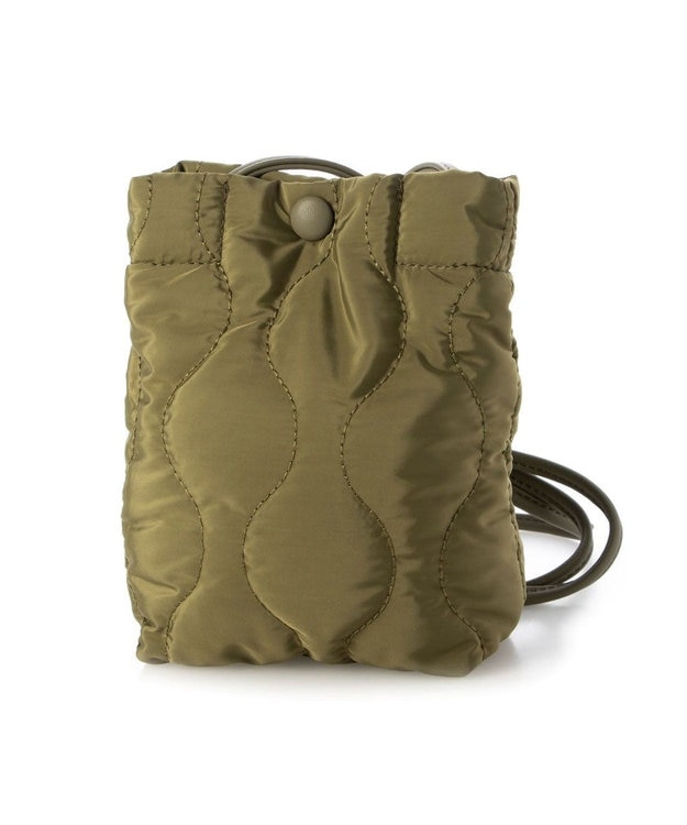 UNBILLION cachecache ナイロンキルティングスマホショルダー カーキ