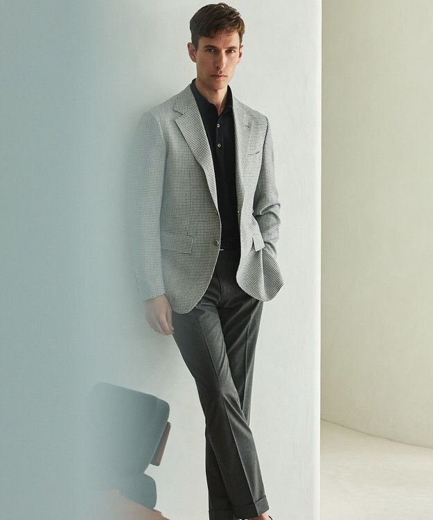 GOTAIRIKU 毎日の仕事着に【洗濯機可】テーラード DRESS BIZ ニットポロ ブラック系