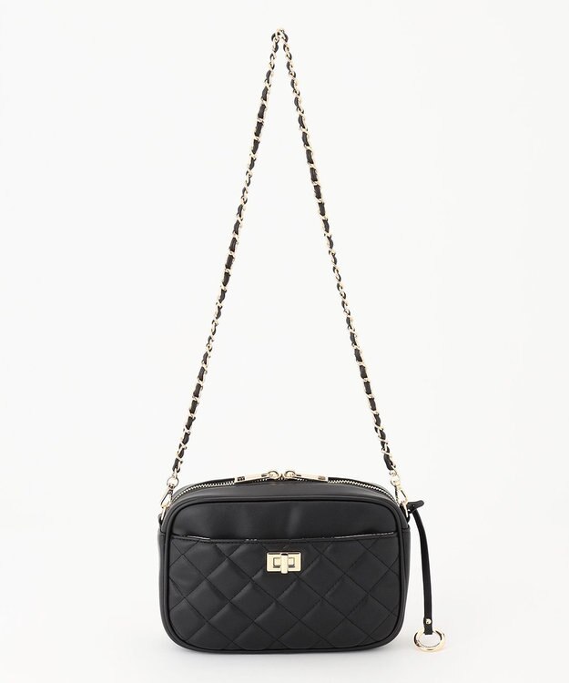 組曲 キルティングショルダー バッグ ブラック系