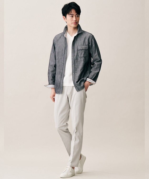 JOSEPH ABBOUD 【2WAY】 リバーシブルシャツ グレー系