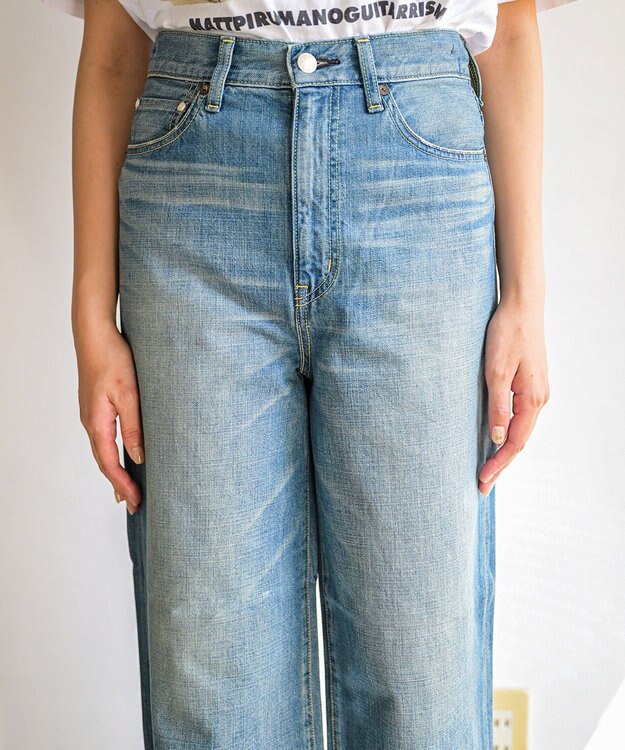 caqu スッキリ足長効果 ハイライズバギーシルエットデニム 3years