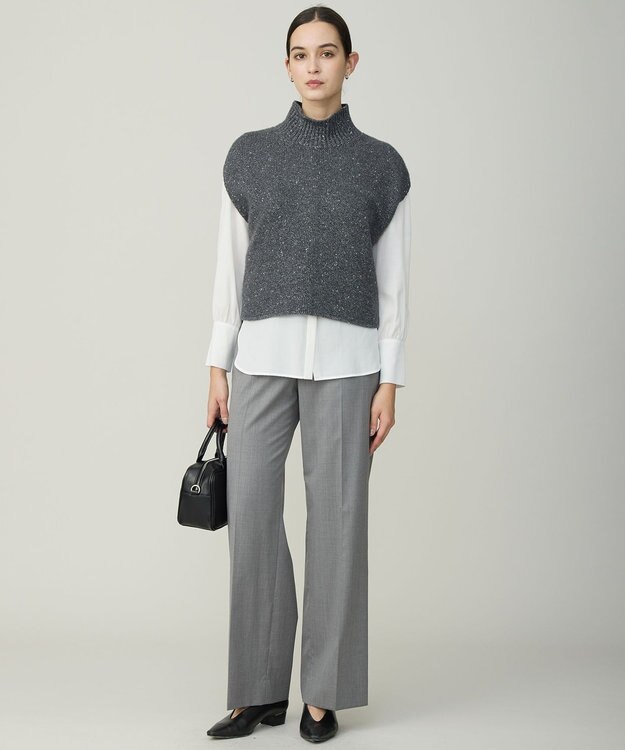 ICB L セルロースシルクビエラ ボウタイ付きブラウス オフホワイト