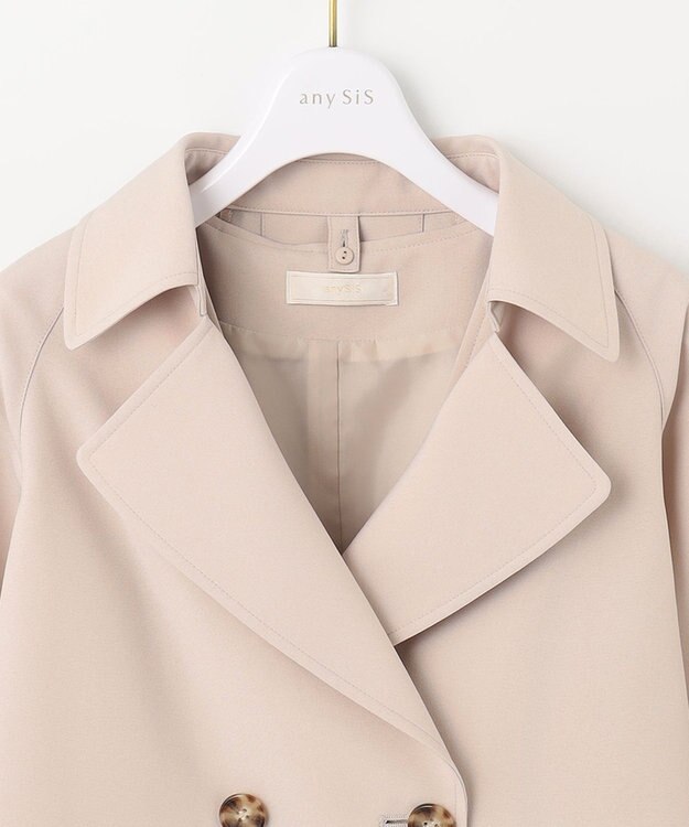 ANY SIS S 【洗える】3WAYジレセット トレンチ コート ライトベージュ