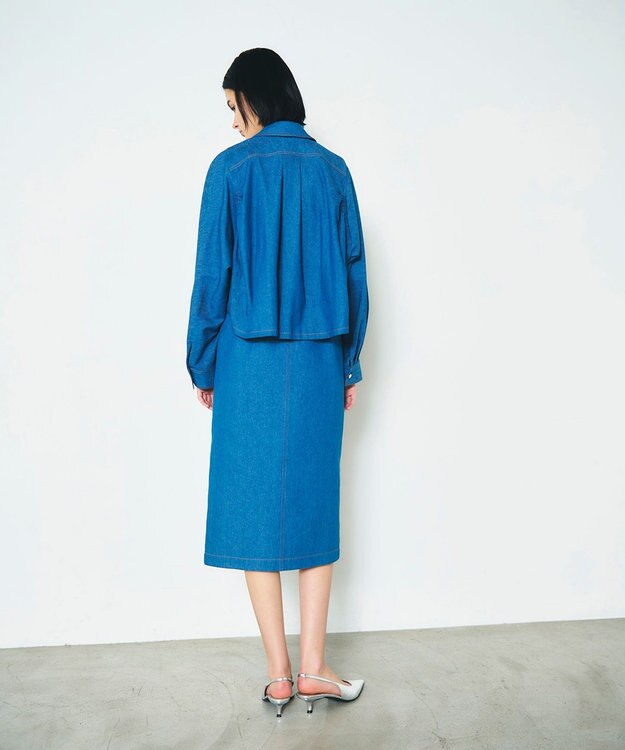 GRACE CONTINENTAL セットデニムワンピース サックス