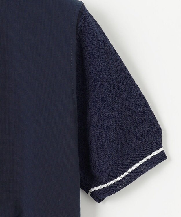 23区GOLF 【23Fondation/WOMEN】レイヤード風 コンビモックネック ネイビー系