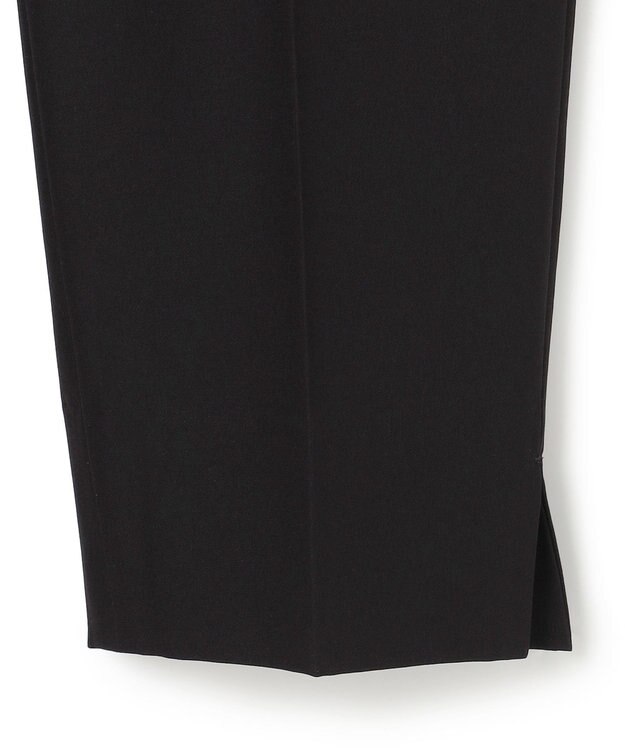 ICB 【洗える】トリアセドライストレッチ クロップドパンツ ブラック系