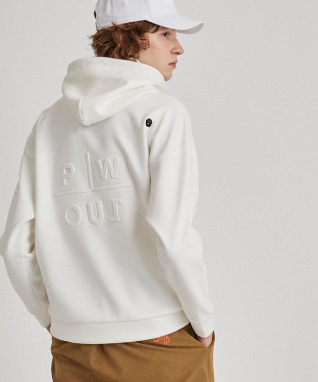 PW CIRCULUS 【MEN】スエード調 デタッチャブルフーディ ホワイト系