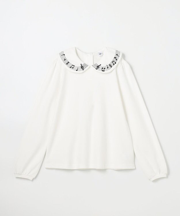 ANY KIDS 音符ブラウス オフホワイト