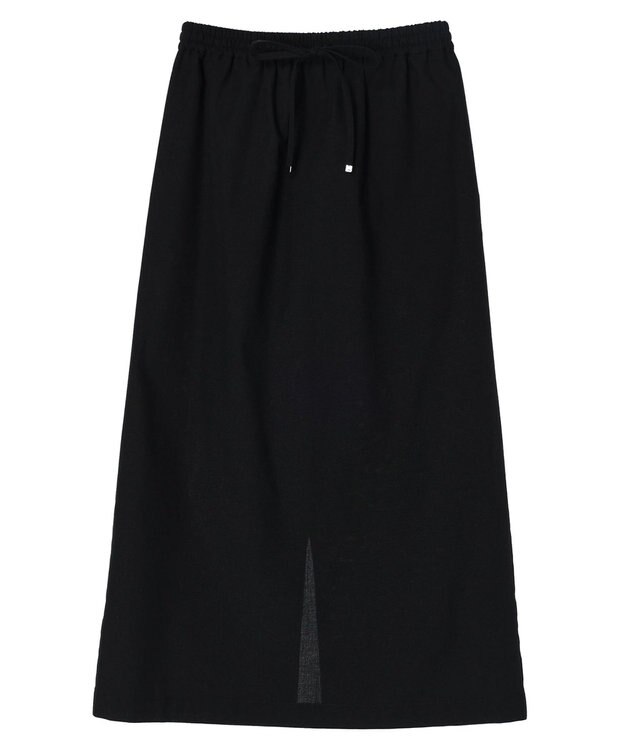 Green Parks 綿麻混イージータイトスカート Black