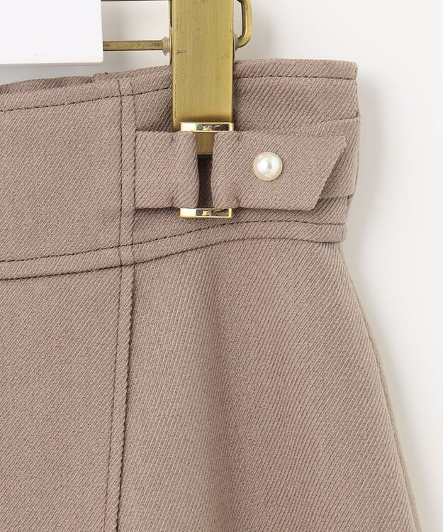 ANY SIS 【洗える】パール調ポイントツイル スカート モカ