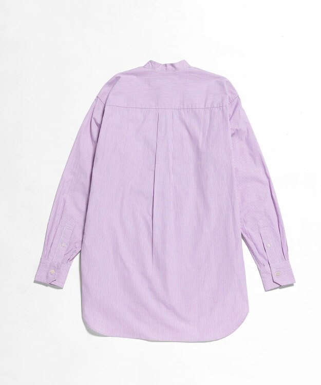 LENO  CANDY STRIPE BAND COLLAR  SHIRTS / ストライプバンドカラーシャツ PINK