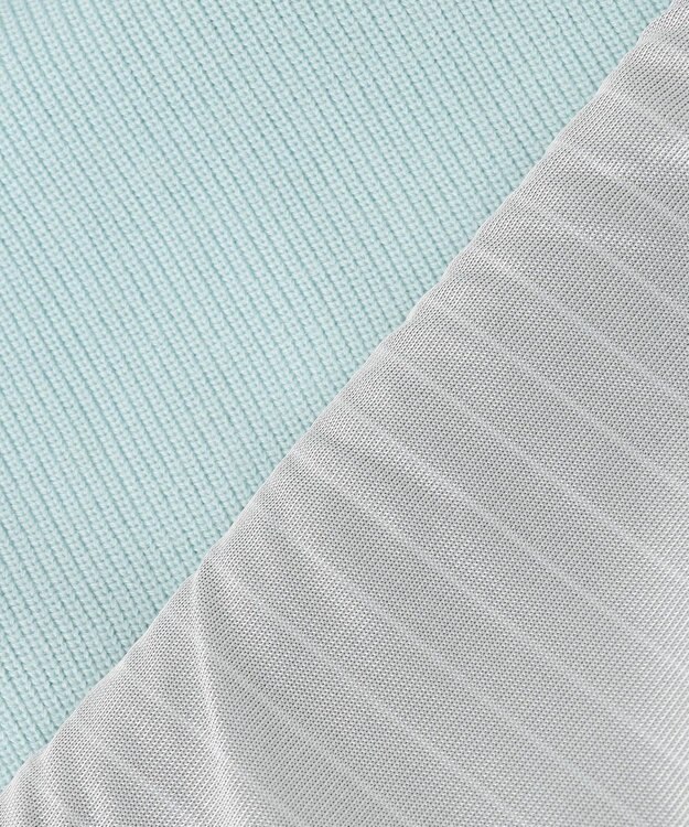 23区GOLF 裏地付きニットで温か【MEN】【蓄熱】ウールブレンド裏付 ニット スカイブルー系