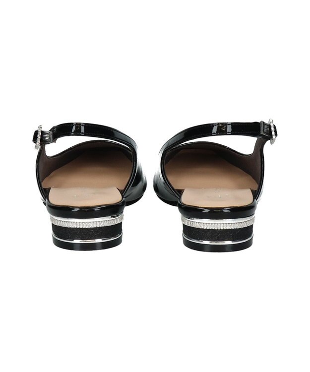 Bridget Birkin 【PARADIS COULEUR】ビジューレーンバックバンドパンプス ブラックエナメル