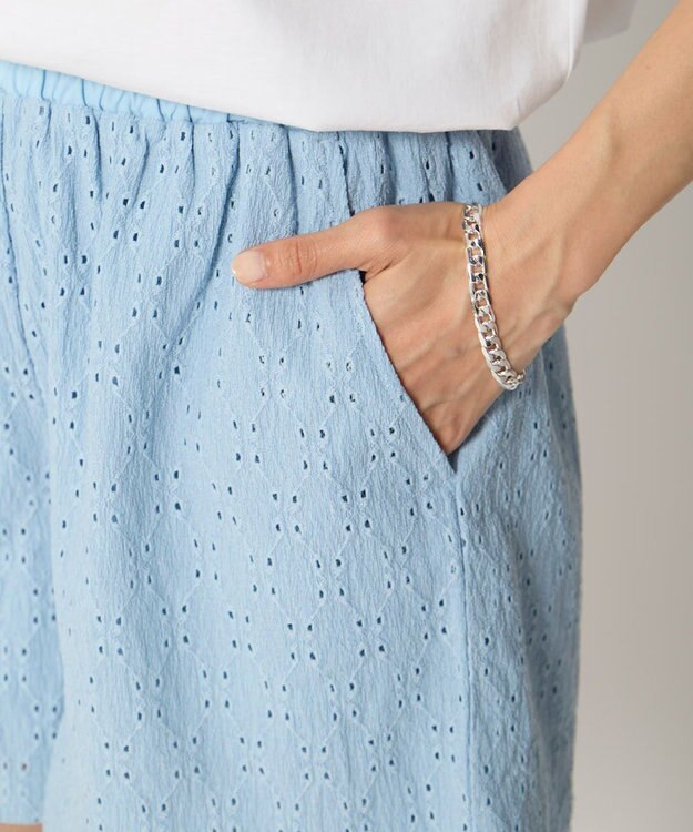 OP／FILA 【Ocean Pacific】レースショートパンツ ブルー