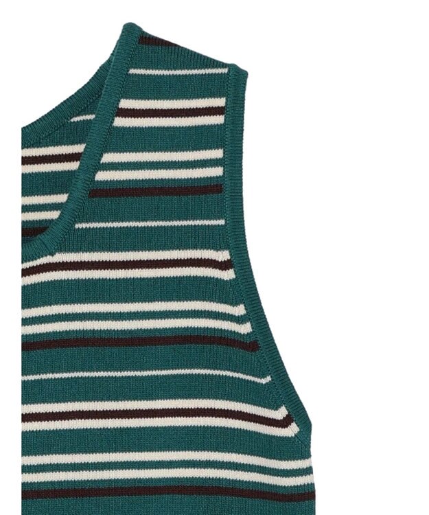 Green Parks スクエアネックニットタンクトップ Charcoal Gray