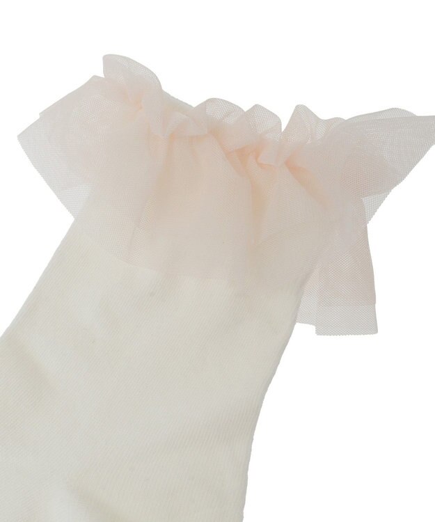Maison de FLEUR チュールボリュームフリルソックス Ivory
