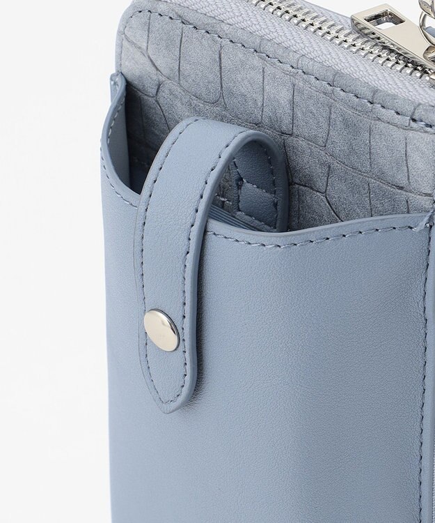 LA BAGAGERIE 【MONICA】バイカラー スマホショルダー ブルー