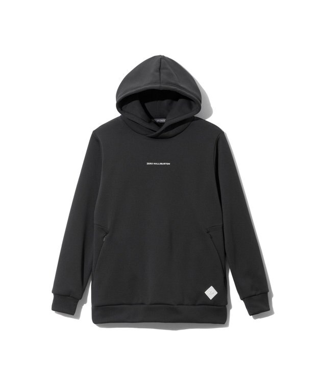 ZERO HALLIBURTON 【雑誌掲載】ロゴデザイン フーディー ZHG-W4A 8a 82881 ゴルフウェア パーカー ブラック