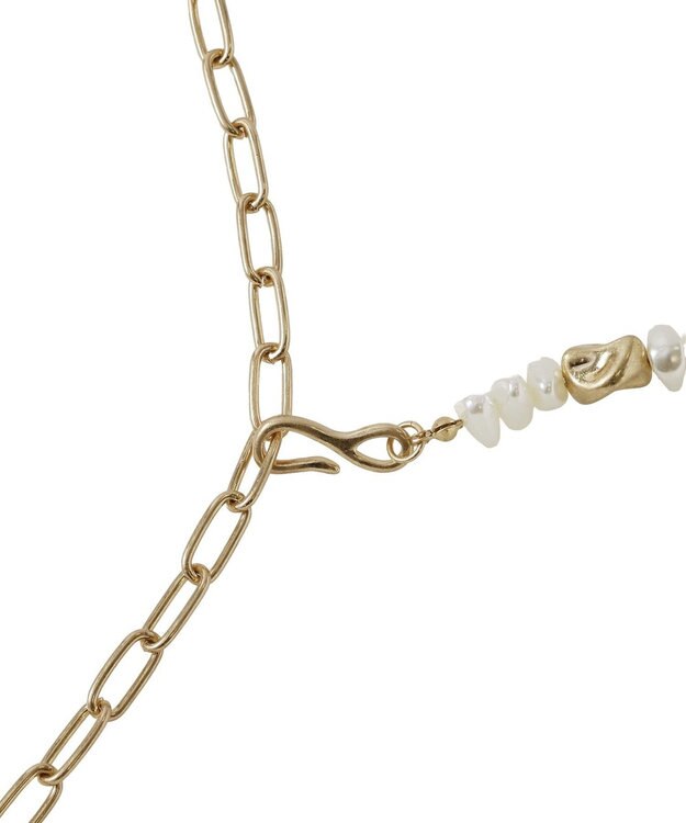 Green Parks バロックパール風コインネックレス Gold