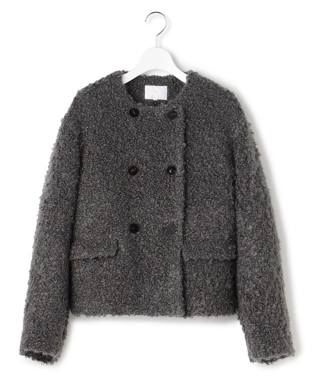 23区 L 【GOLD LABEL】COLOMBOモヘヤループ ジャケット グレー系