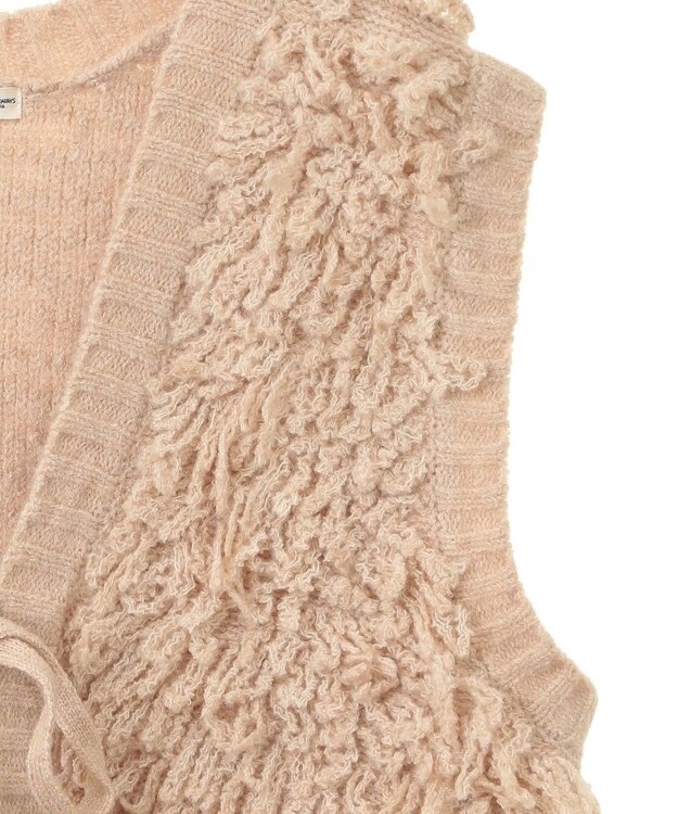 CRAFT STANDARD BOUTIQUE フリンジニットベスト Beige