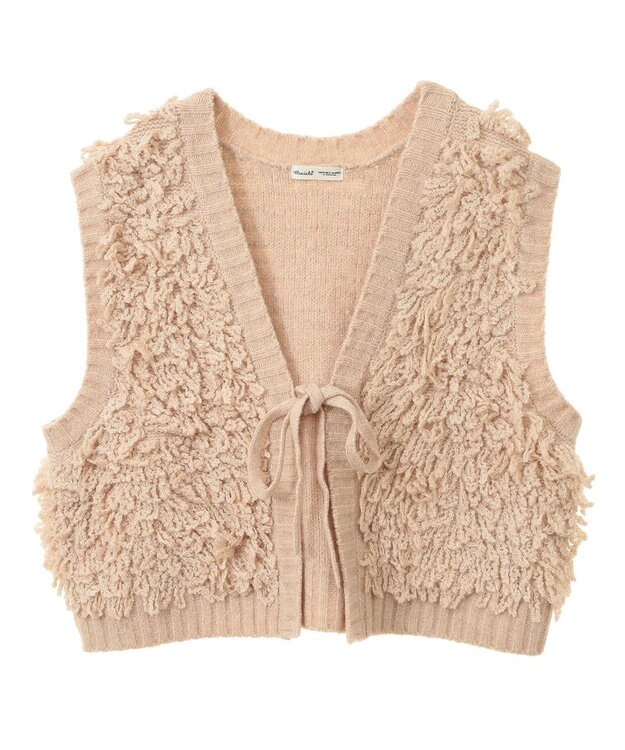 CRAFT STANDARD BOUTIQUE フリンジニットベスト Beige