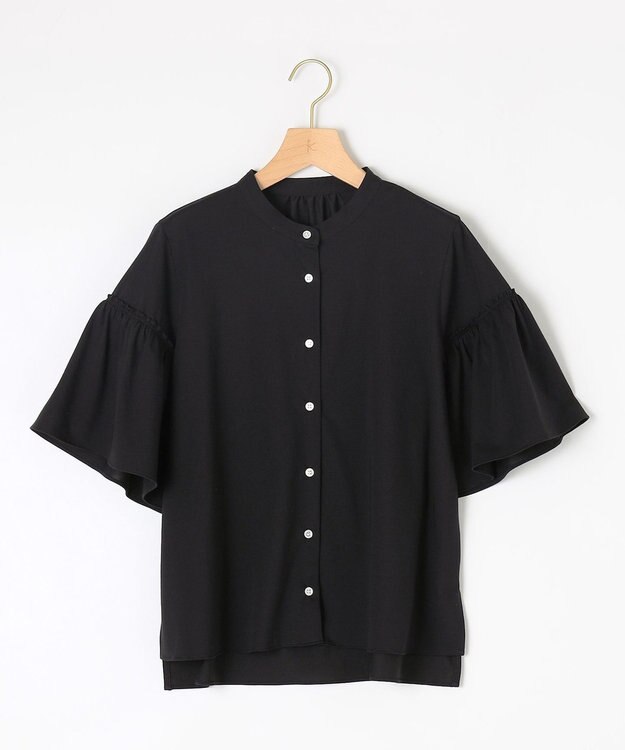 組曲 ギャザースリーブクリア カットソー ブラック系