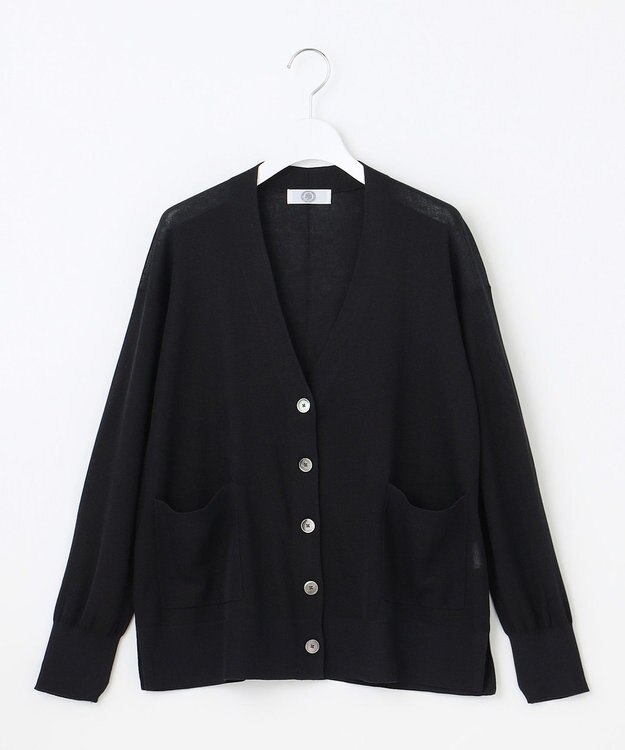 J.PRESS LADIES S 【洗える】Vis/Peスパーク ニット カーディガン ネイビー系