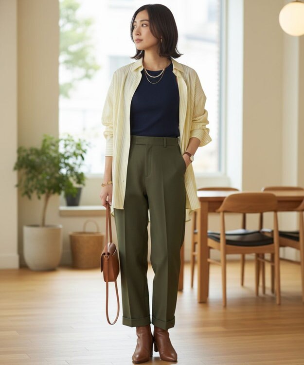 OP／FILA 【ocean pacific】デイリーオーバーサイズシャツ/UVカット イエロー