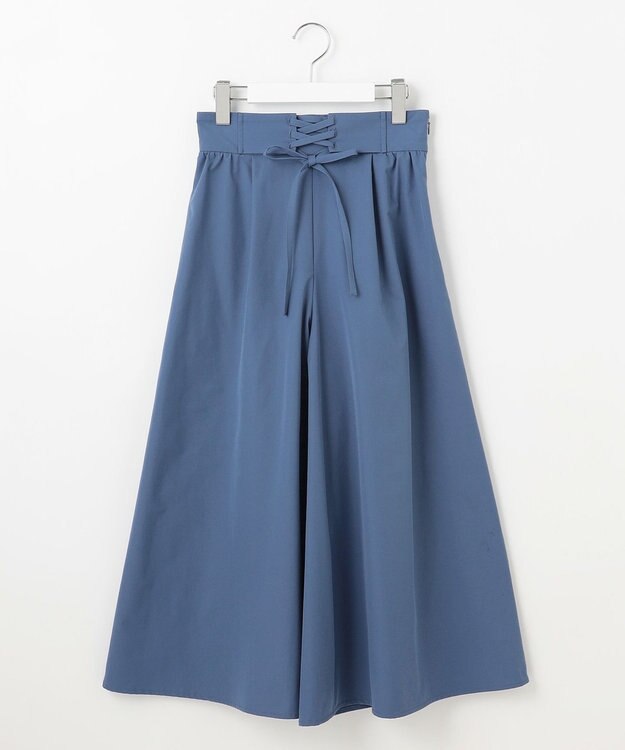 Feroux 【洗える・撥水】レースアップガウチョ ブルー系